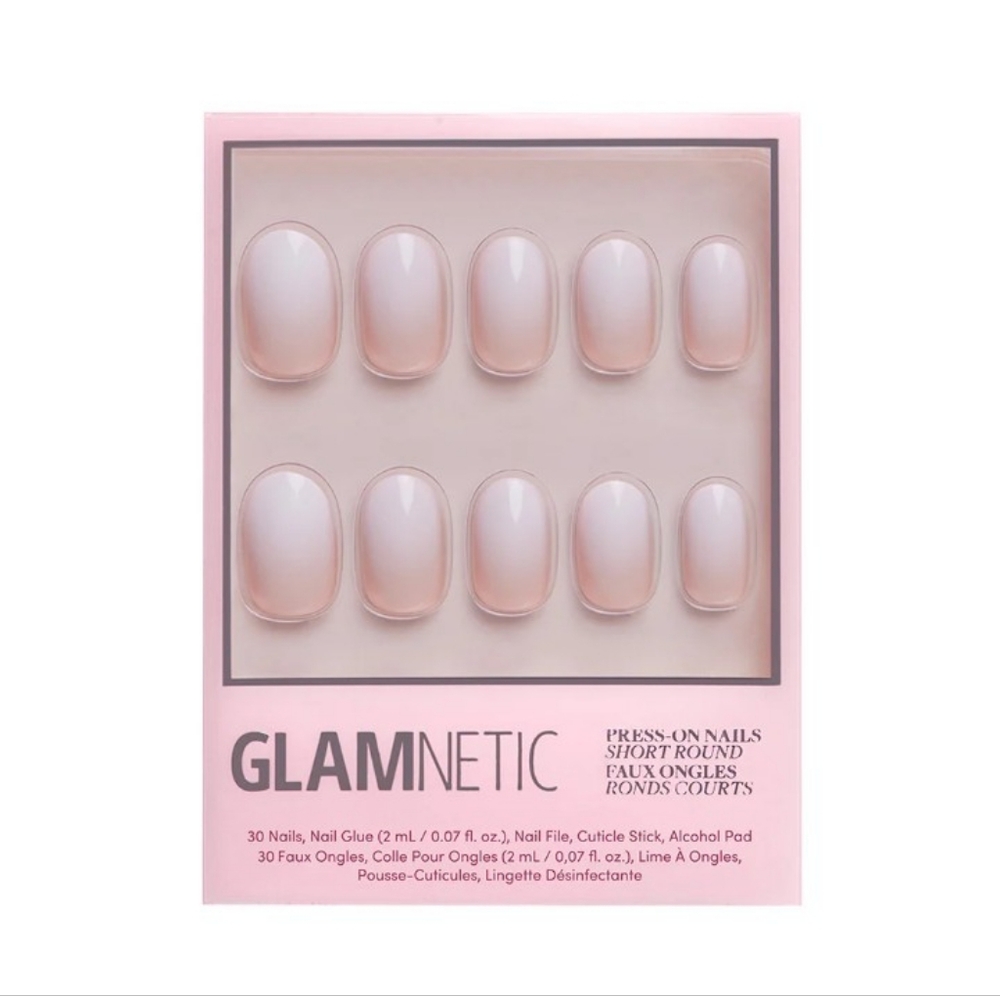 New Glamnetic Creamer Press-On Nails Kit Short Round